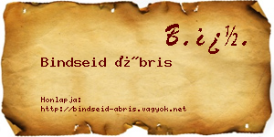 Bindseid Ábris névjegykártya